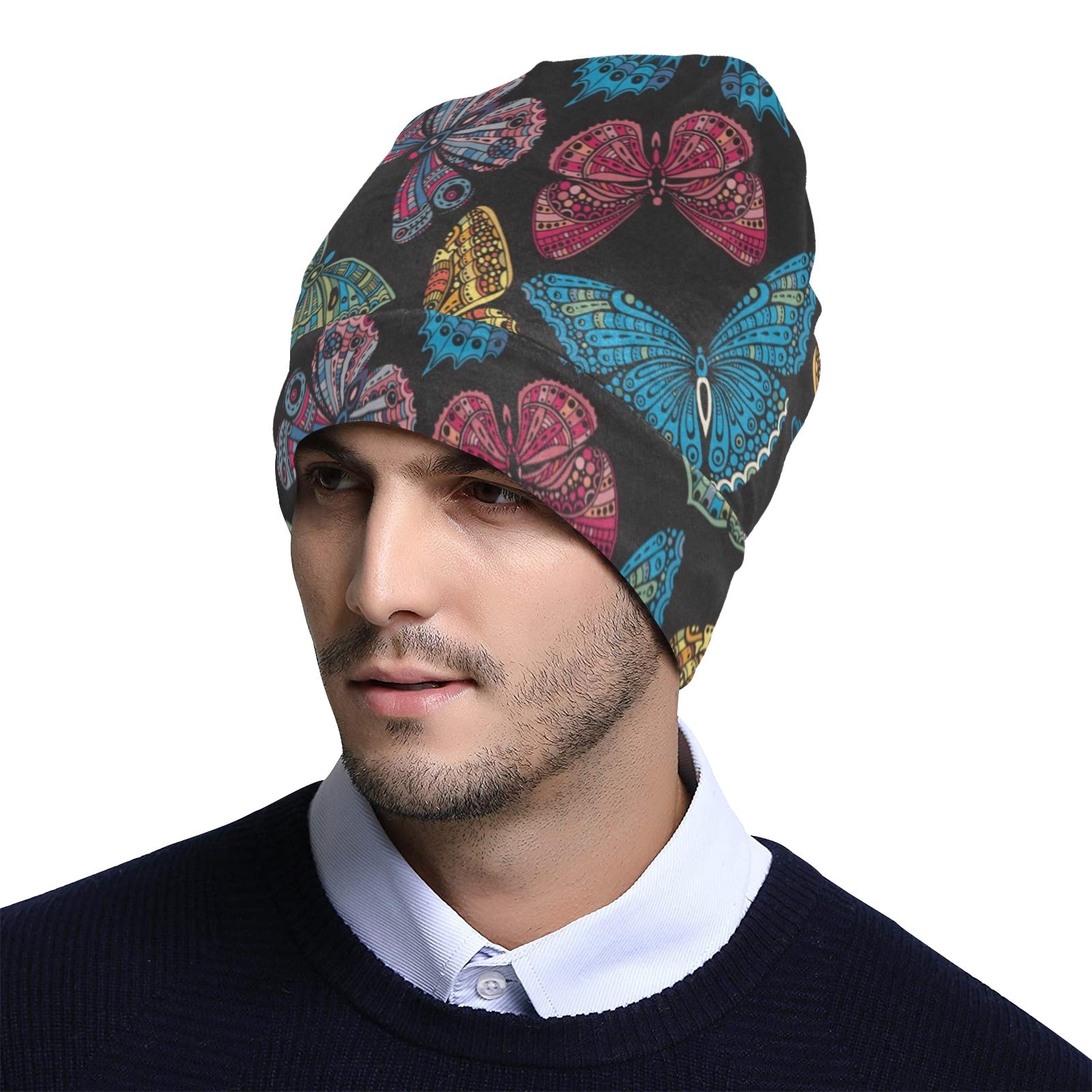 Butterfly Mandala Style Unisex Beanie