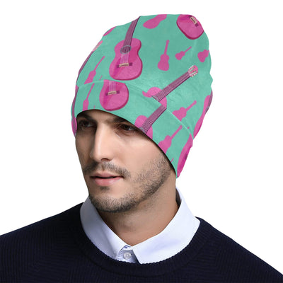 Acoustic Guitar Print Design LKS405 Unisex Beanie