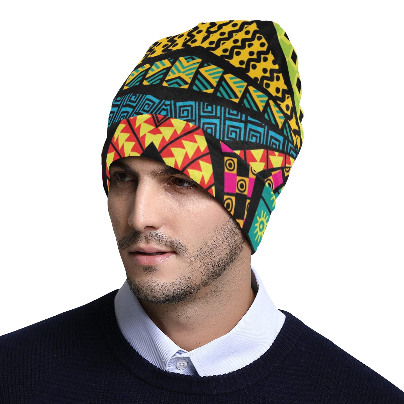 Kaleidoscope Pattern Print Design 05 Unisex Beanie