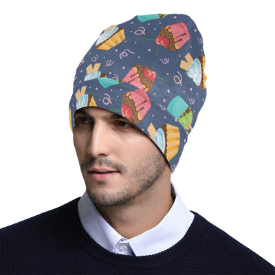 Cupcake Pattern Print Design 02 Unisex Beanie