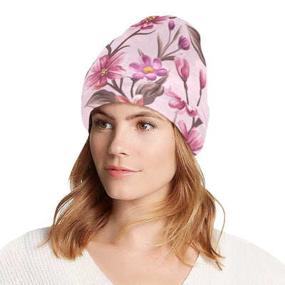 Summer Floral Pattern Print Design SF09 Unisex Beanie