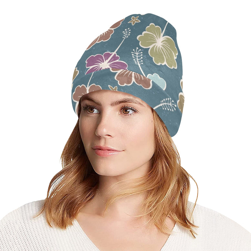 Hibiscus Pattern Print Design HB033 Unisex Beanie