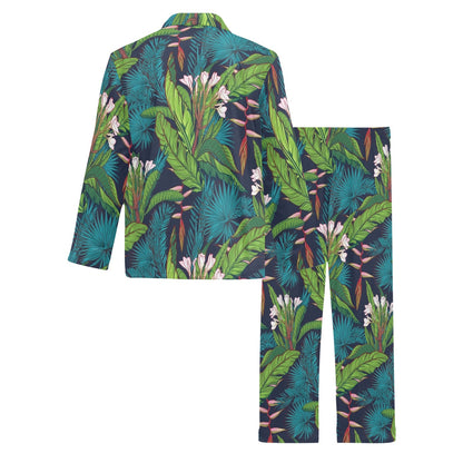 Rainforest Pattern Print Design RF01 Men's Long Sleeve Pajama Set