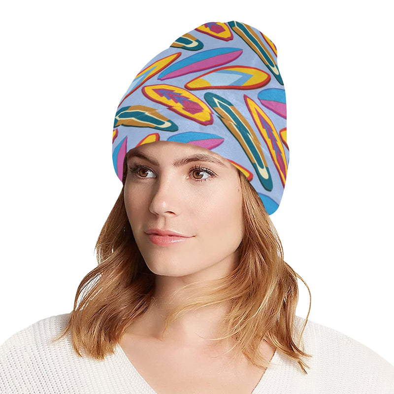 Surfboard Pattern Print Design LKS303 Unisex Beanie