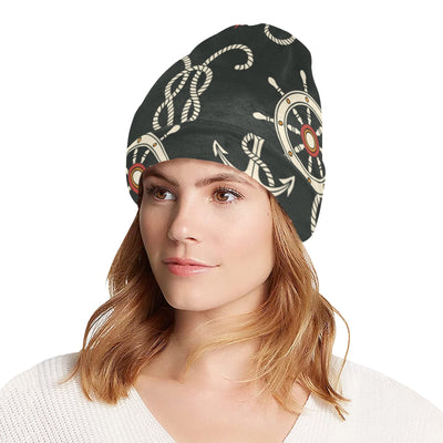 Nautical Anchor Pattern Unisex Beanie