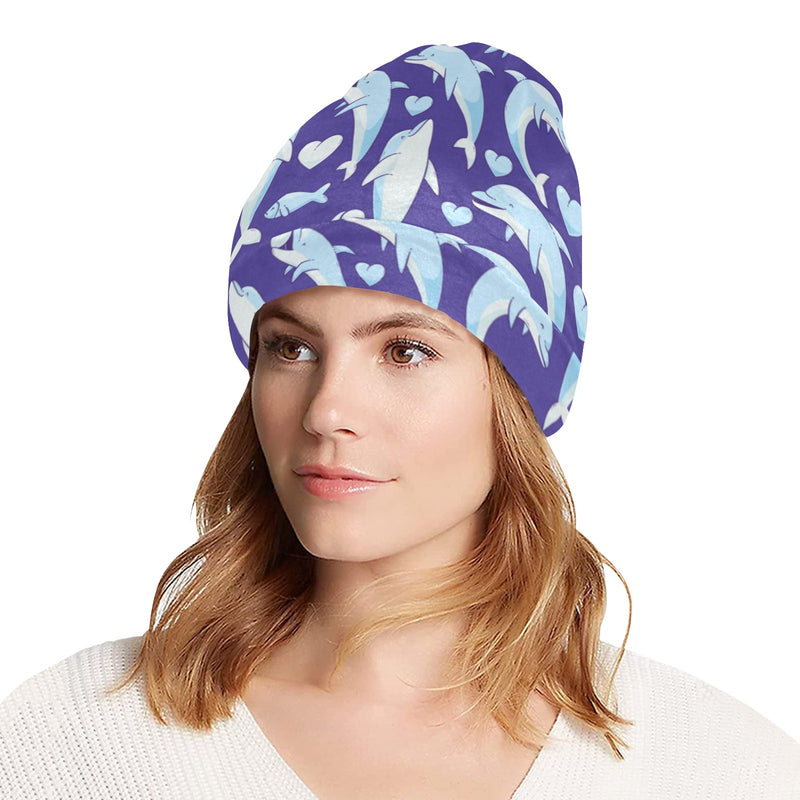 Dolphin Smile Print Pattern Unisex Beanie