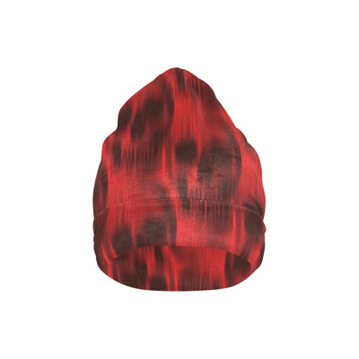 Skull Red Print Design LKS306 Unisex Beanie