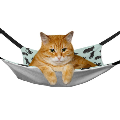 Black Cat Pattern Print Design 04 Pet Hammock