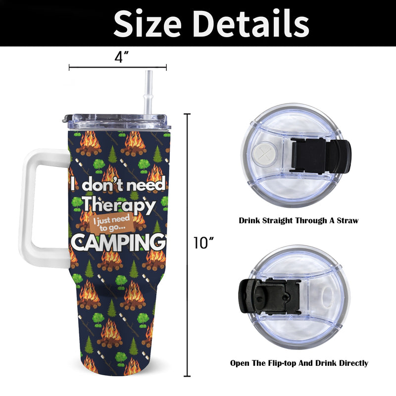 I just need to go Camping 40oz Tumbler with Handle