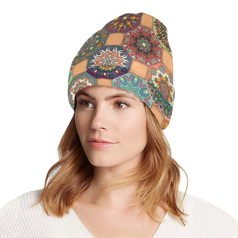 Boho Pattern Print Design 07 Unisex Beanie