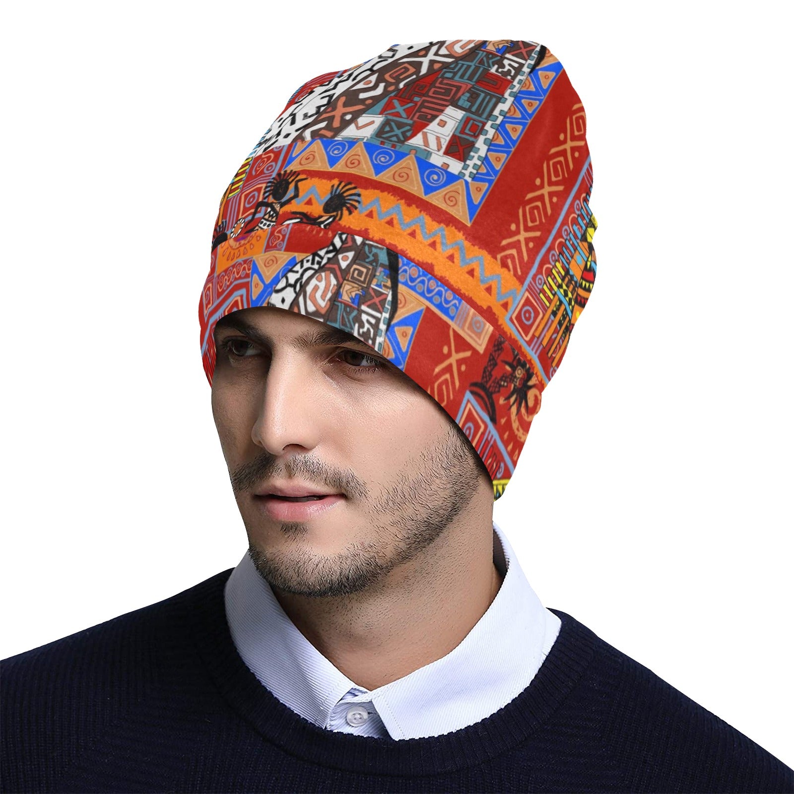 African Print Pattern Unisex Beanie