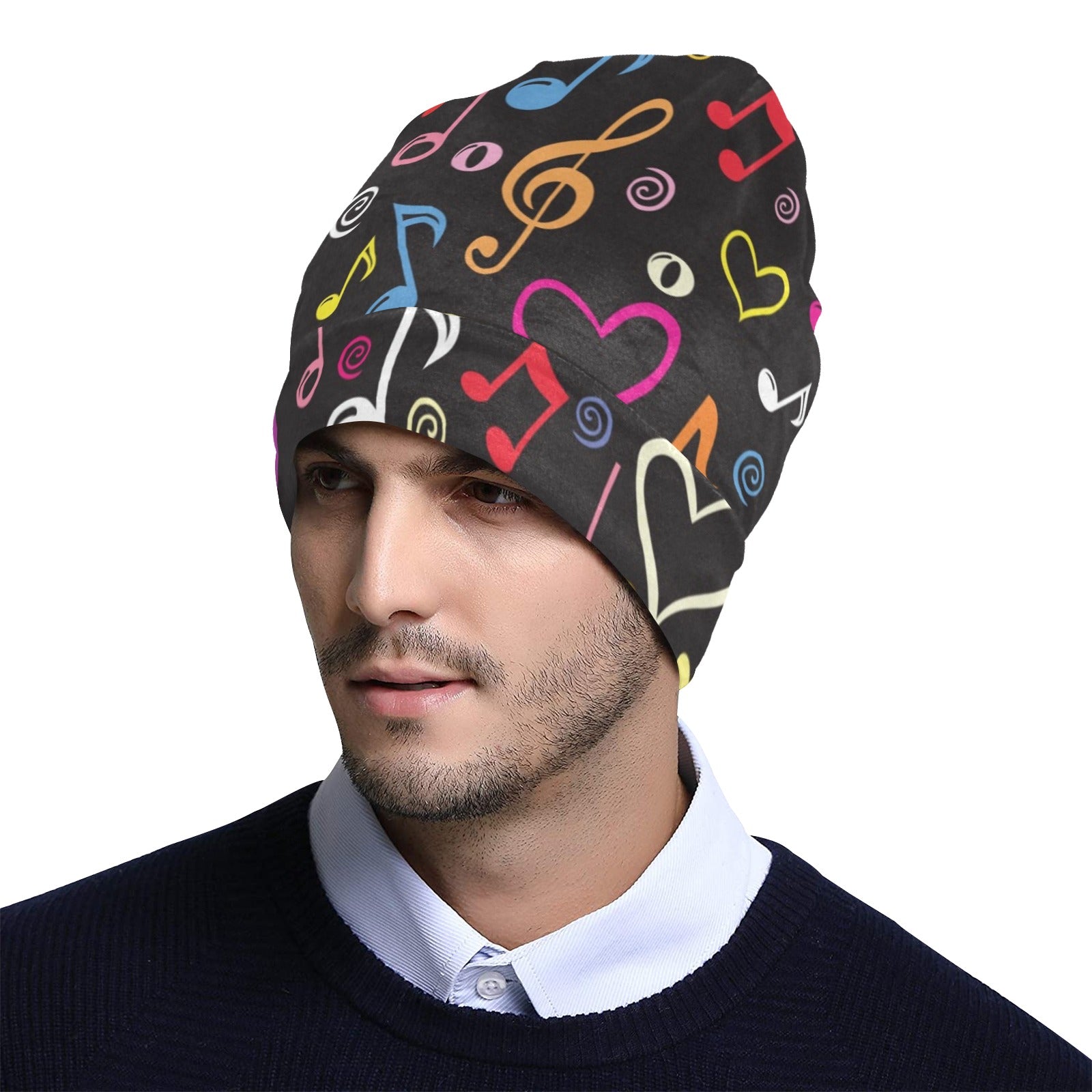 Music note Pattern Print Design A01 Unisex Beanie