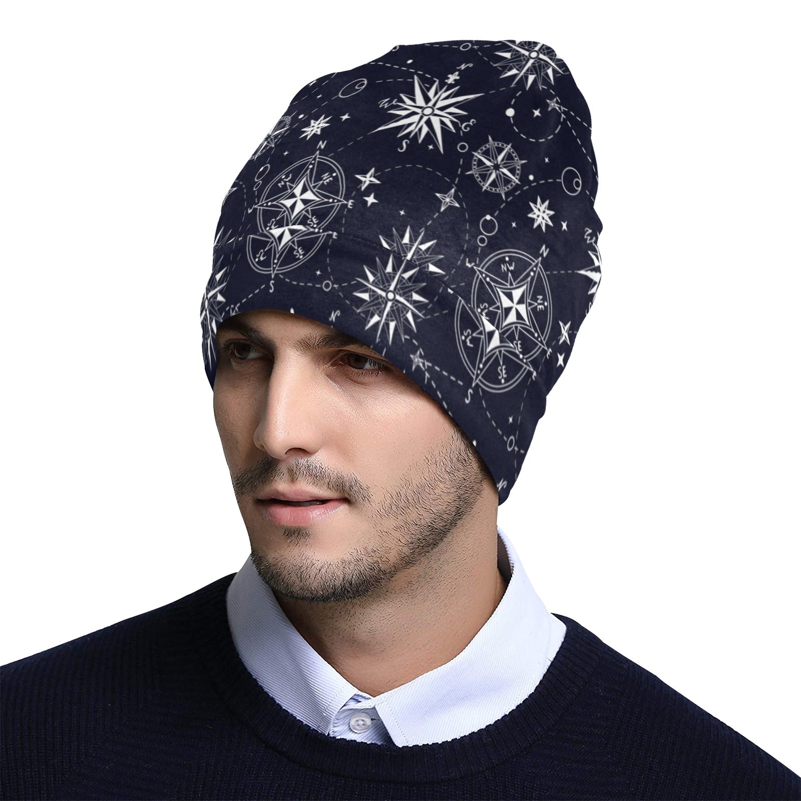 Nautical Sky Design Themed Print Unisex Beanie