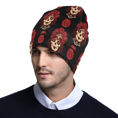 Day of the Dead Skull Girl Pattern Unisex Beanie