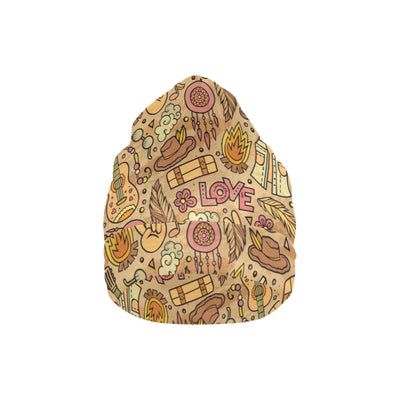 Hippie Print Design LKS305 Unisex Beanie