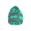 Alien Head Heart Pattern Print Design 03 Unisex Beanie