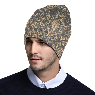 Damask Elegant Luxury Print Pattern Unisex Beanie