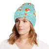 Fox Design Snow Print Pattern Unisex Beanie