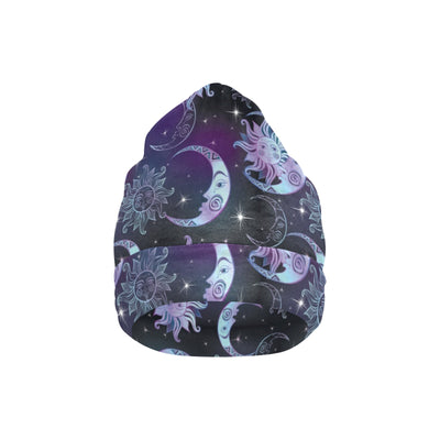 Sun Moon Print Design LKS303 Unisex Beanie