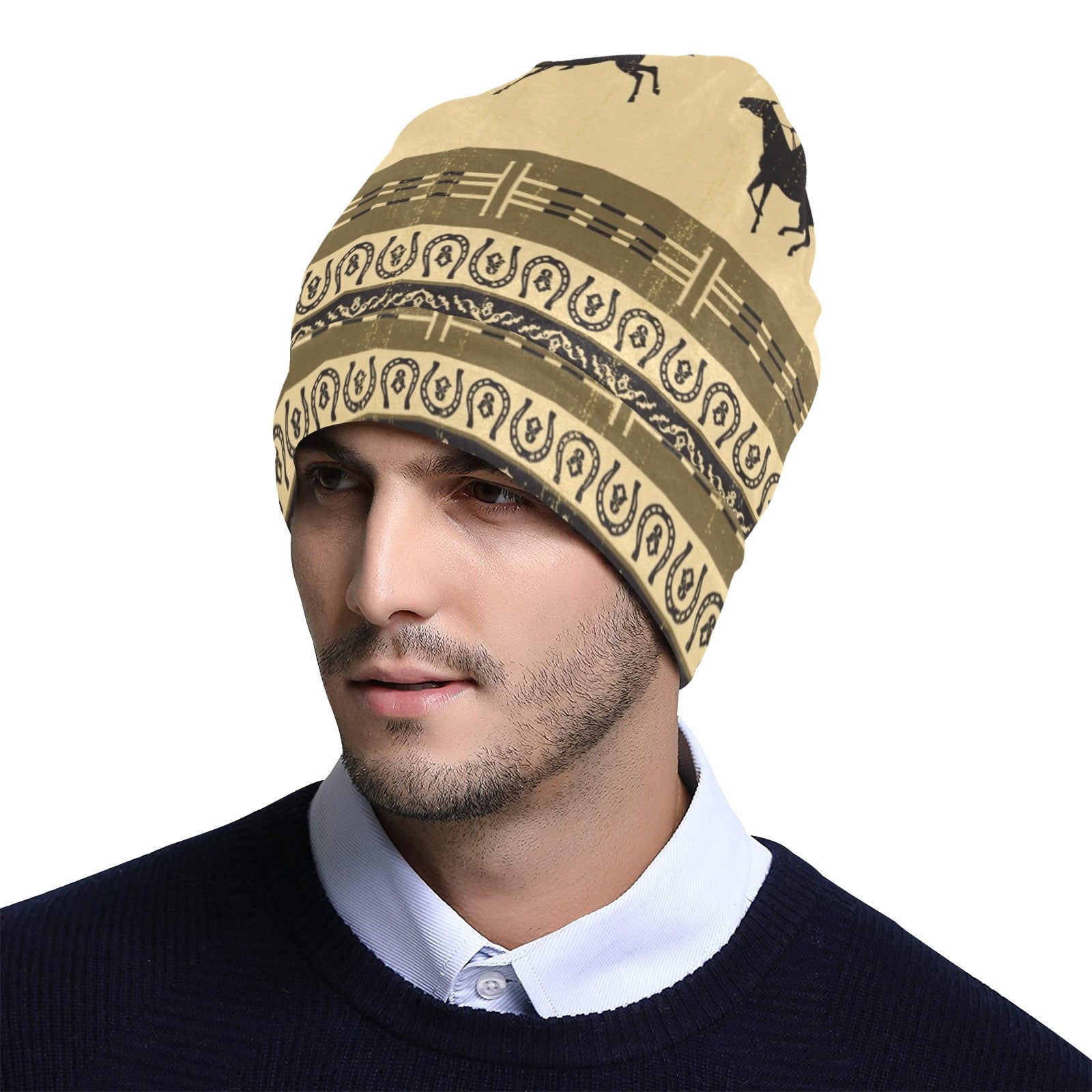 Horse Pattern Prnt Unisex Beanie