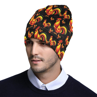 Rooster Print Themed Unisex Beanie