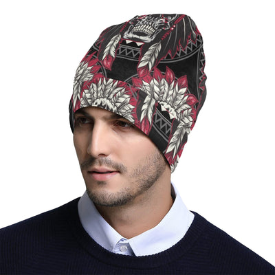 Native Indian Skull Unisex Beanie