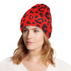 Leopard Red Skin Print Unisex Beanie