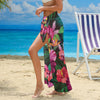 Hibiscus Hawaiian Design Print Pattern Long Beach Sarong Wrap Skirt