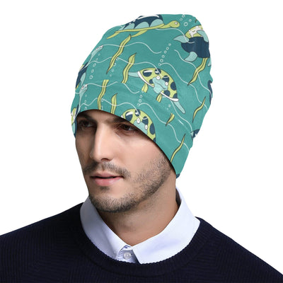 Sea Turtle Pattern Print Design T08 Unisex Beanie