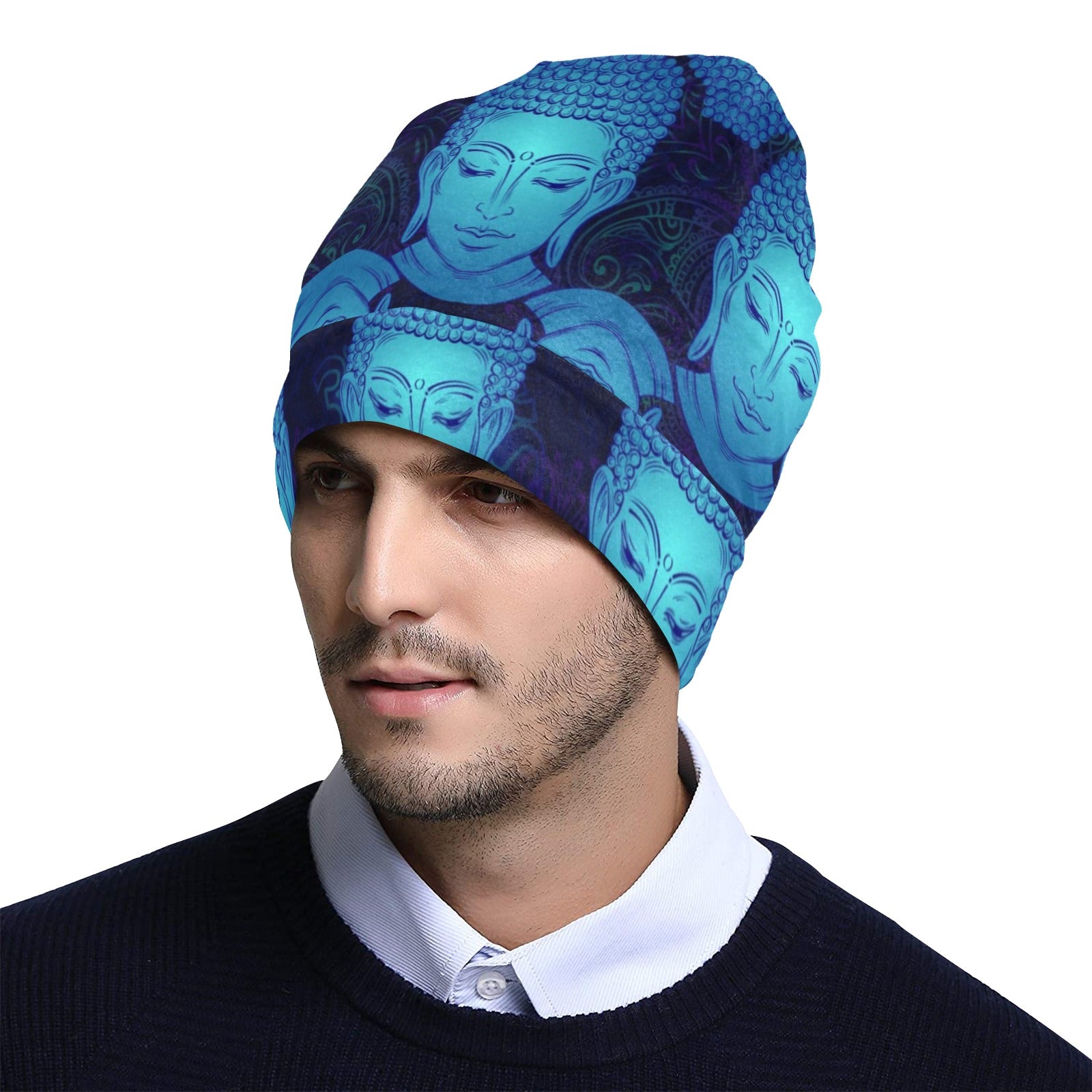 Buddha Head Mandala Unisex Beanie