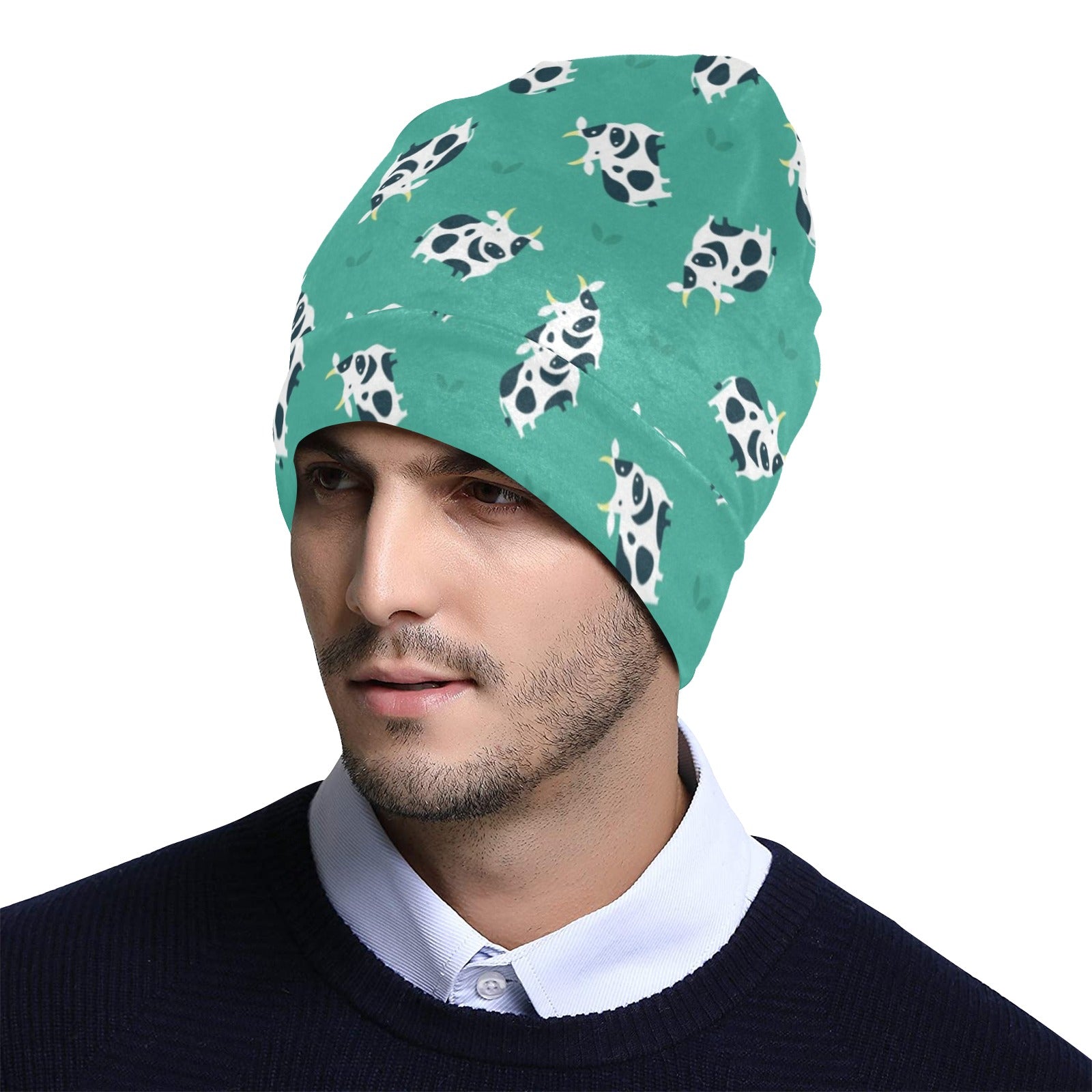 Cow Pattern Print Design 03 Unisex Beanie