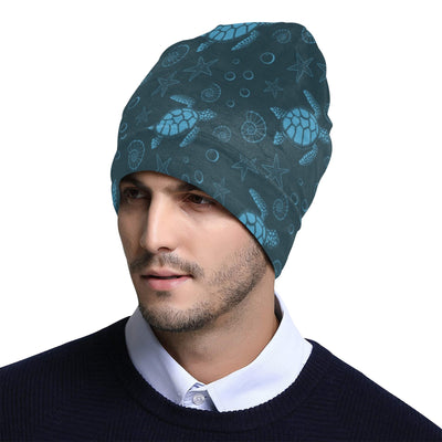 Sea Turtle Print Design LKS308 Unisex Beanie