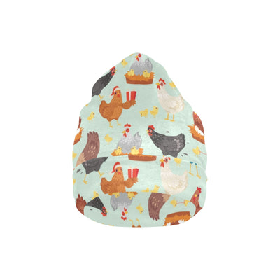 Chicken Pattern Print Design 07 Unisex Beanie