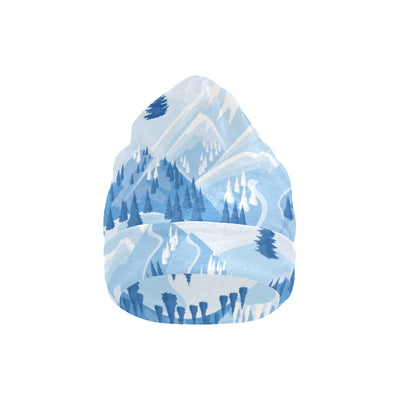 Mountain Pattern Print Design 03 Unisex Beanie