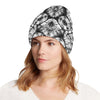 Tie Dye Black White Design Print Unisex Beanie