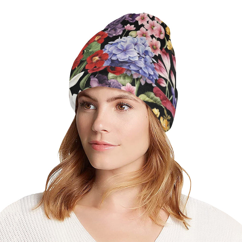 Summer Floral Pattern Print Design SF04 Unisex Beanie