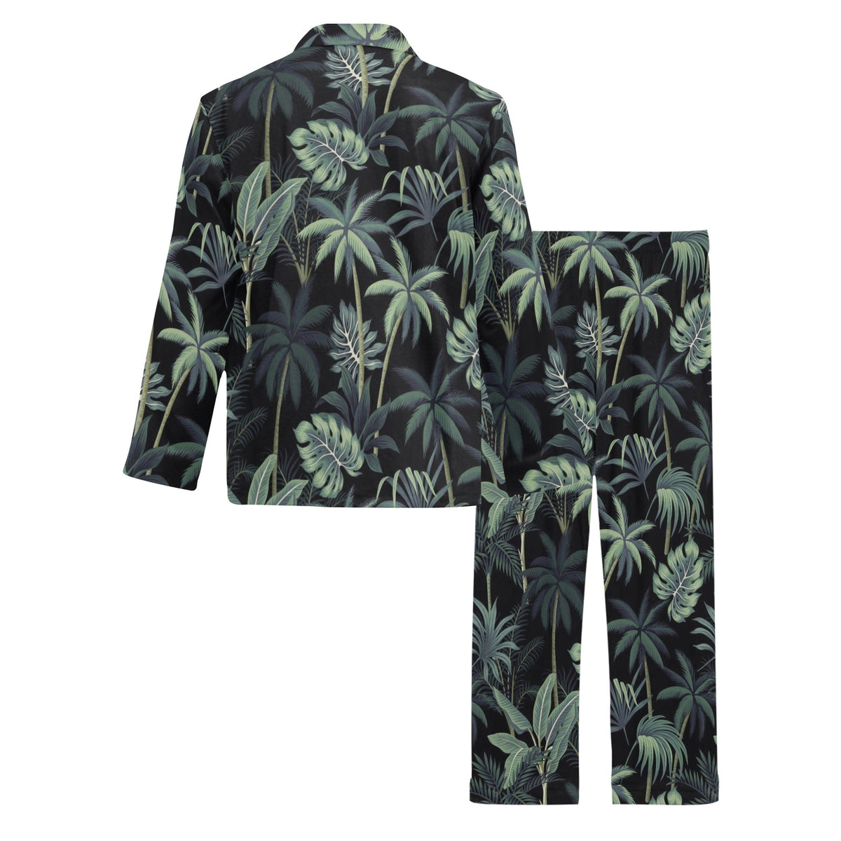 Rainforest Pattern Print Design RF02 Men's Long Sleeve Pajama Set
