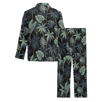Rainforest Pattern Print Design RF02 Men's Long Sleeve Pajama Set