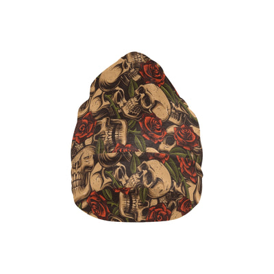 Skull Roses Vintage Design Themed Print Unisex Beanie