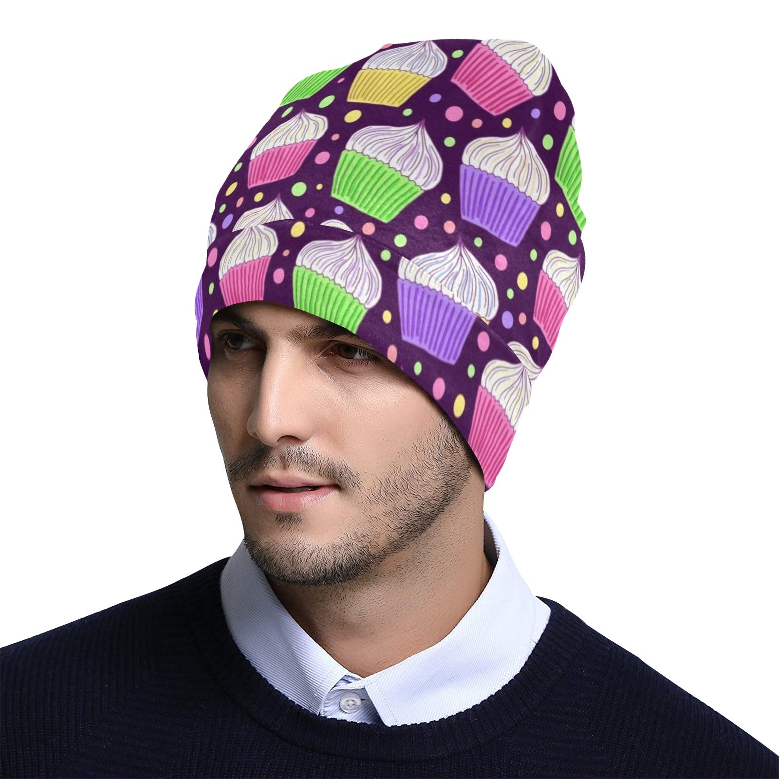 Cupcake Pattern Print Design CP07 Unisex Beanie