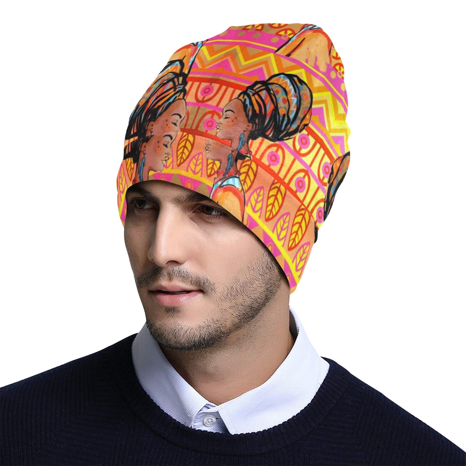 African Girl Aztec Unisex Beanie