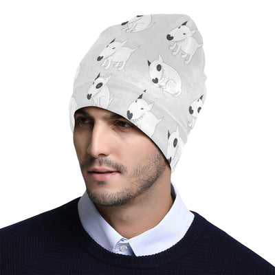 Bull Terrier hand draw Print Pattern Unisex Beanie