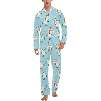 Polar Bear Pattern Print Design PB07 Men's Long Sleeve Pajama Set