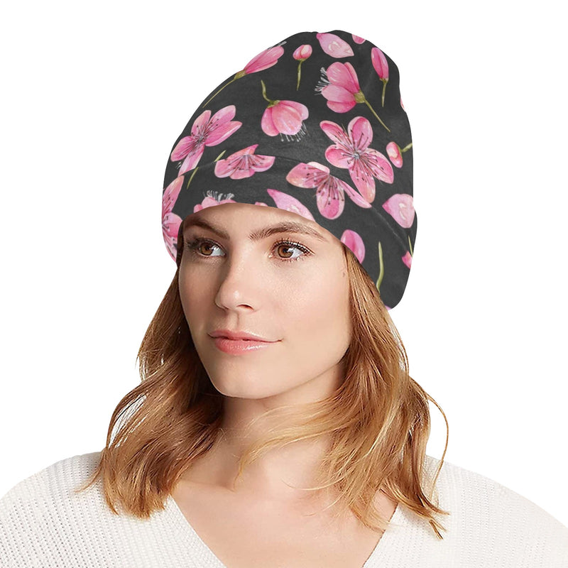 Apple blossom Pattern Print Design AB03 Unisex Beanie