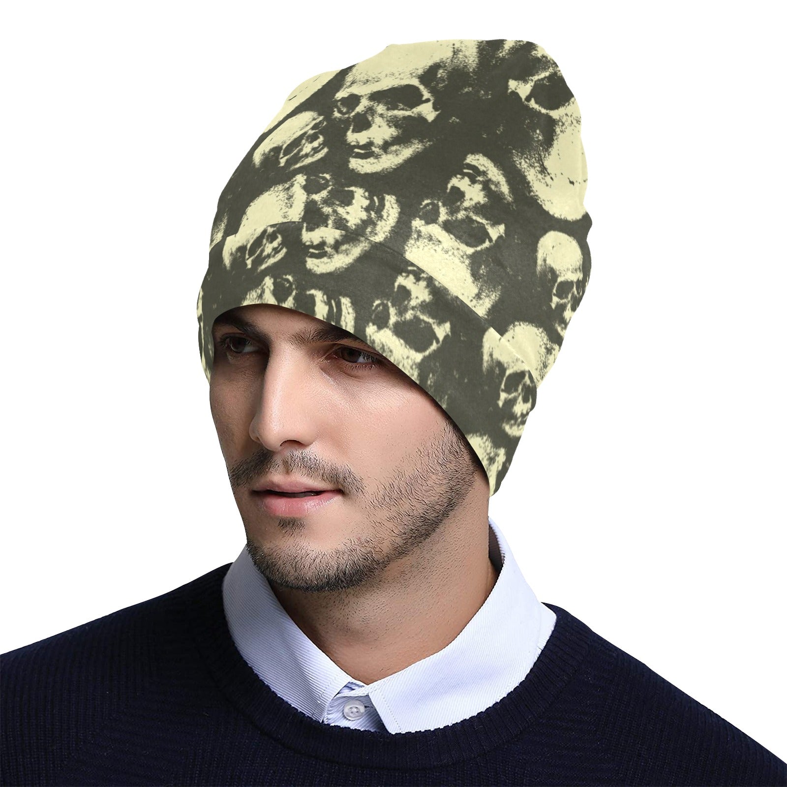 Skull Print Design LKS302 Unisex Beanie