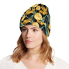 Elegant Yellow Tulip Print Unisex Beanie