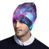 Galaxy Night Purple Space Print Unisex Beanie