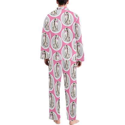 Rabbit Pattern Print Design RB019 Men's Long Sleeve Pajama Set