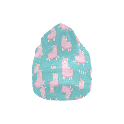 Alpaca Cartoon Design Themed Print Unisex Beanie