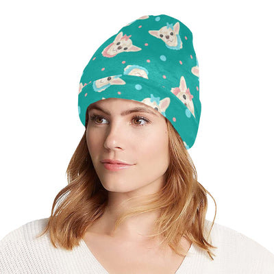 Chihuahua Polka Dot Pattern Unisex Beanie